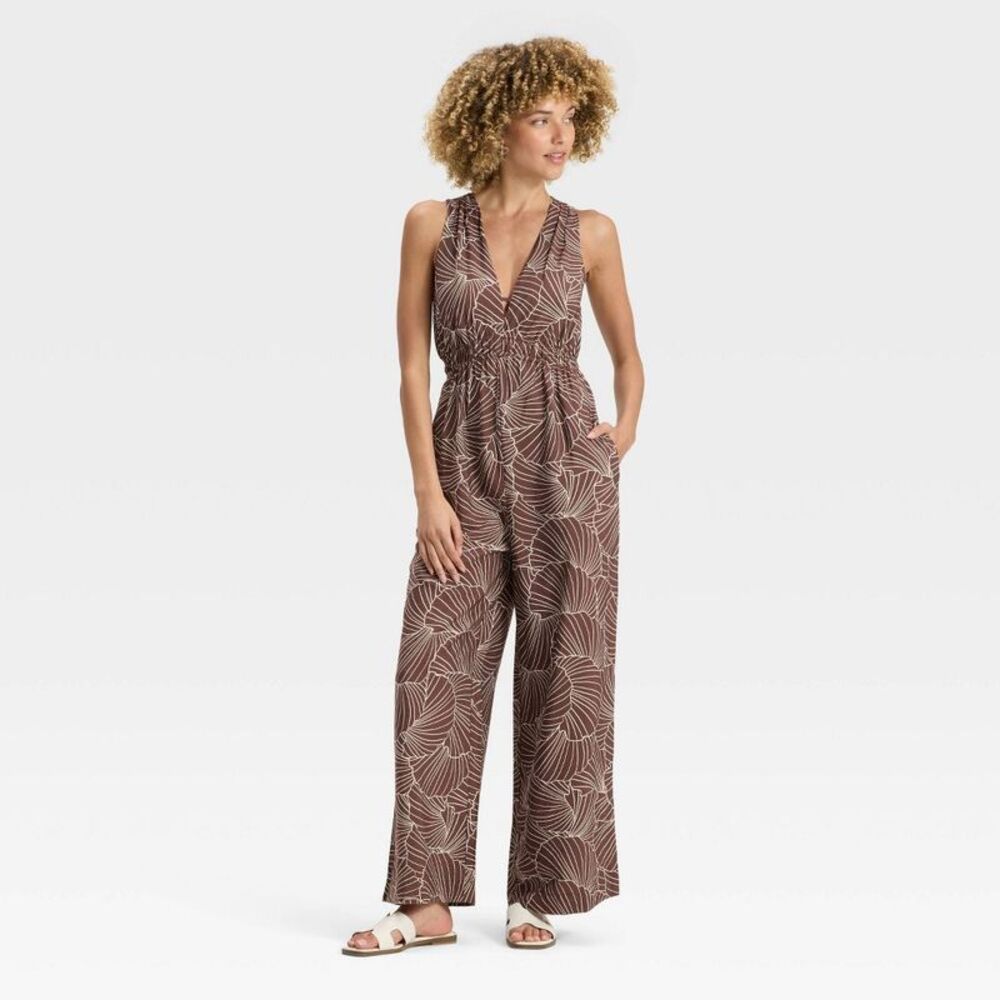 Women's Jumpsuit - A New Day Brown Shell M